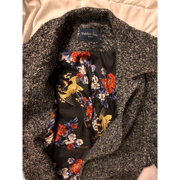 Paisley & Grey women’s Slim Fit Gray Wool Blend Overcoat 2XL - Picture 5 of 5